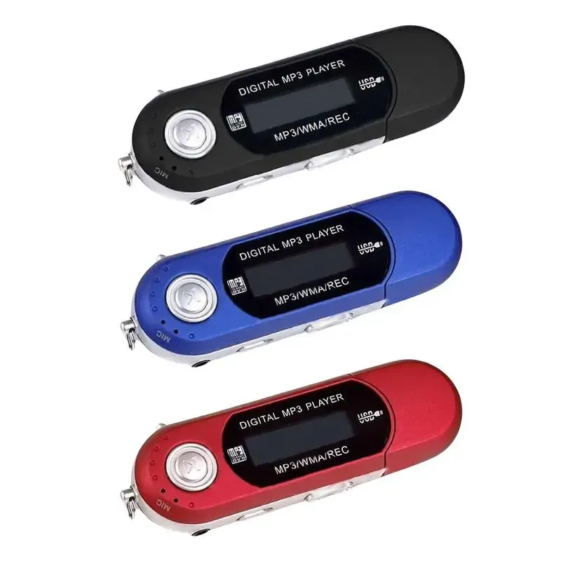 Player Portable USB Mp3 Music Player med digital LCD -skärm Mini 4G/8G Lagring laddningsbar MP3 -spelare med FM -radiofunktion