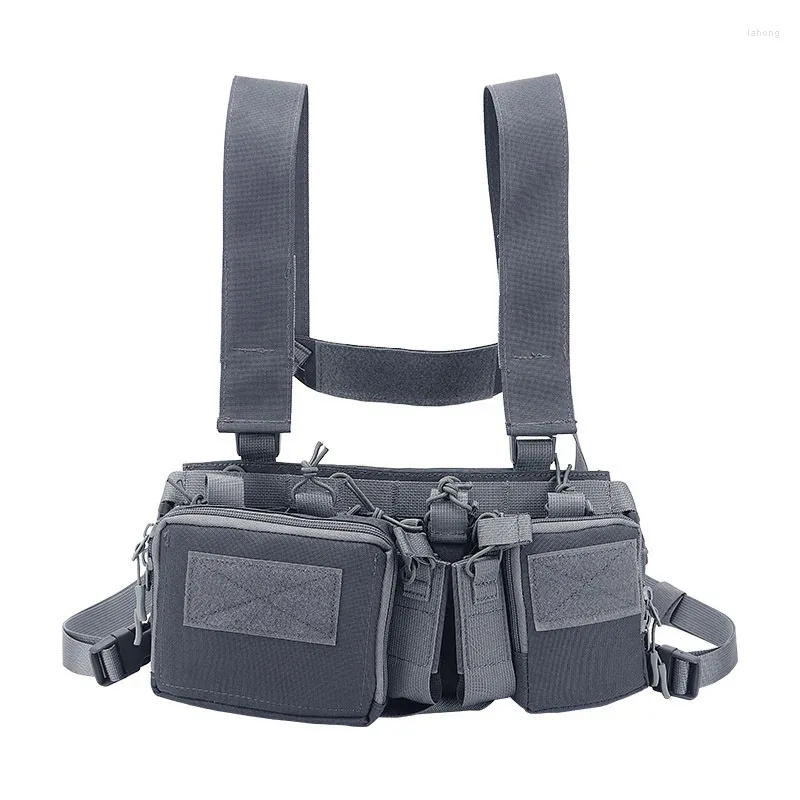 Jachtjassen Universele handsfree radio Front Pack Pouch Tactische militaire borsttuigvest Harnastas Rescue Mag Carrier