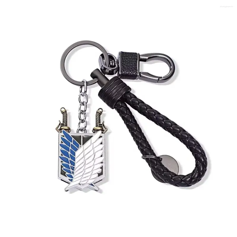 Keychains Anime Keychain Shingeki No Kyojin Wings Of Freedom Eren Removed Scabbard Cosplay Jewelry Gift