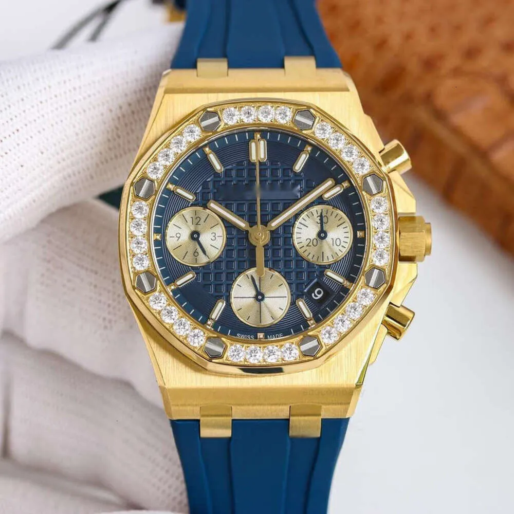 Aps Womens luxury diamondencrusted watch designer diamond men watch ap chronograph watches menwatch SPYO superclone swiss auto mechanical movement uh 4QNFBJDL