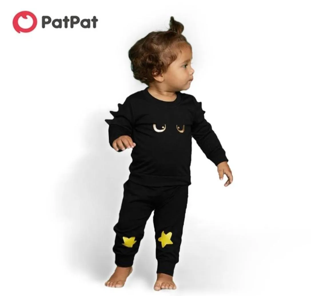 Spring and Autumn Baby Toddler Stylish Eye Embroidery Solid Dino Decor Pullover for Kids Boy Sweatshirts Clothes 2105284728767