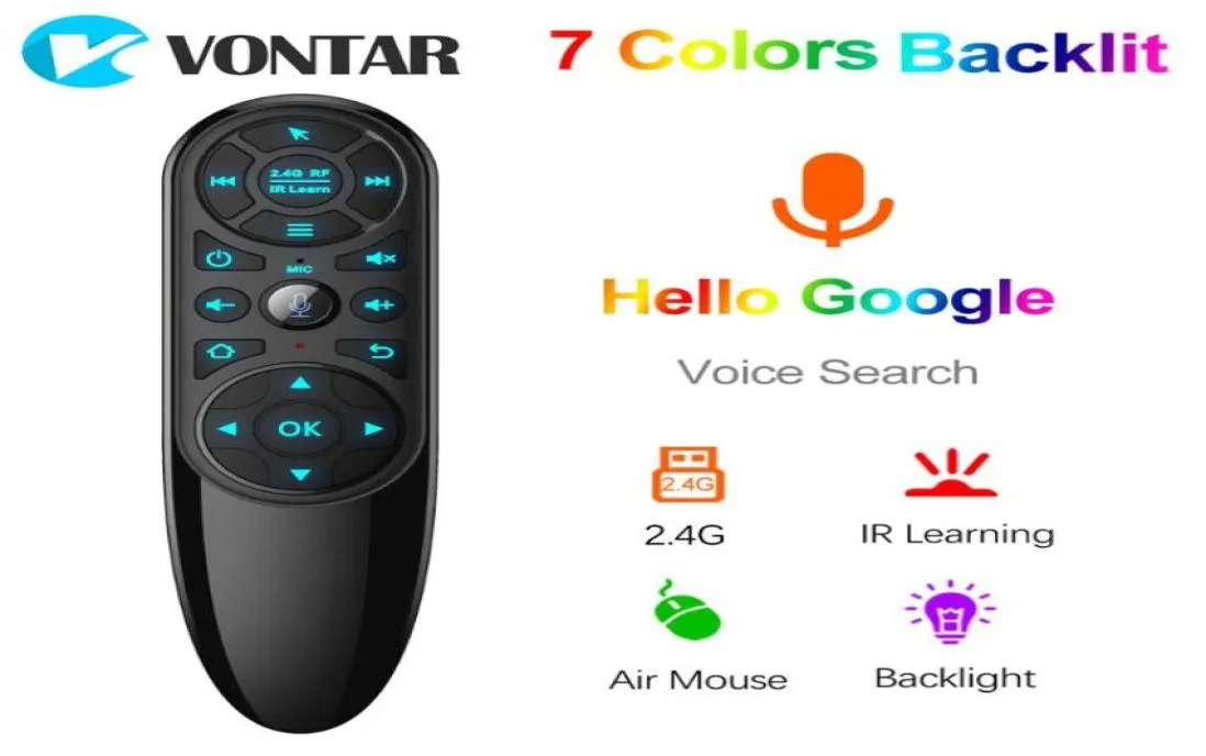 Q6 Pro télécommande vocale 24G souris aérienne sans fil avec gyroscope rétro-éclairé apprentissage IR pour Android TV Box h96 x96 max plus X1 X38144562