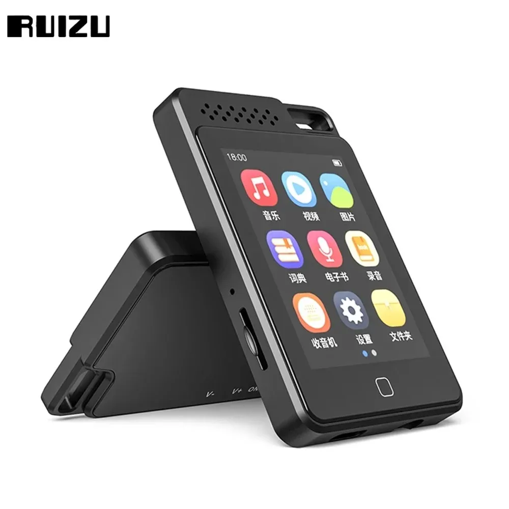 Player Ruizu C1 MP3 Player 2.4inch Bluetooth 5.0 شاشة تعمل باللمس الكاملة 16G/32G دعم لاعب الصوت تسجيل الفيديو الكتب الإلكترونية