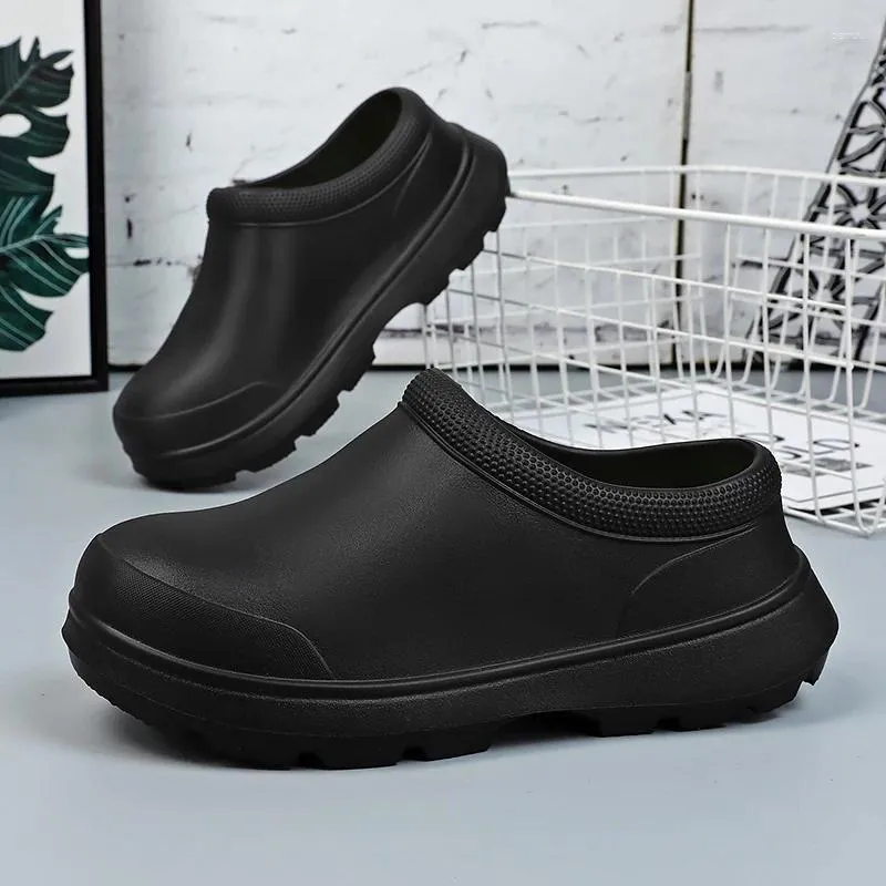 Sandals Men Comfortable Chef Shoes Women Non-slip Waterproof Oil-proof Kitchen Work For Master Restaurant Sandal