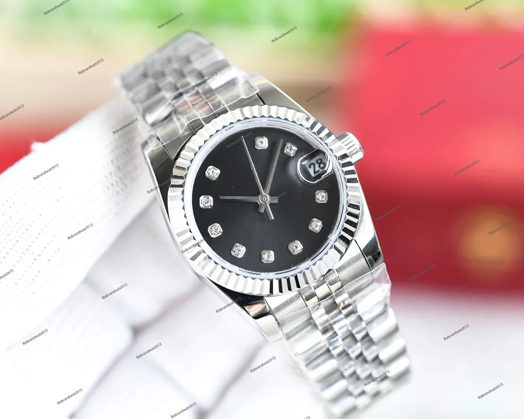 2024 Nya kvinnors varumärke Datejust Ladies Mechanical Watch Importerad Citizen Original Machine Sapphire Crystal 316L Rostfritt stål Solid 5-Bead Steel Strap 31mm 12m