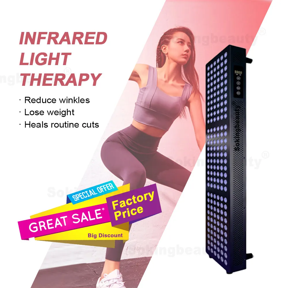 Commercial Physical Therapy 300-3600W 660/850nm 5 Wavelengths Whole Body Infrared LED Red Light Therapy Panel for Pain Relief LED Photon Therapy Machine