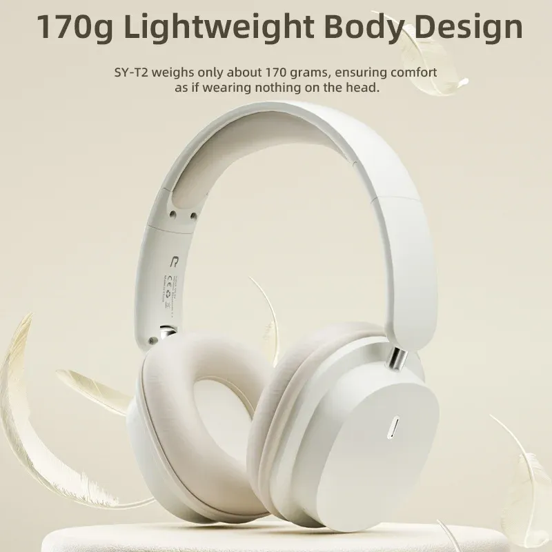 Headphones SYT2 Wireless Bluetooth Noisereducing Headphones With Mic Space Sound Effects Support TF Card One Machine and Two Connections