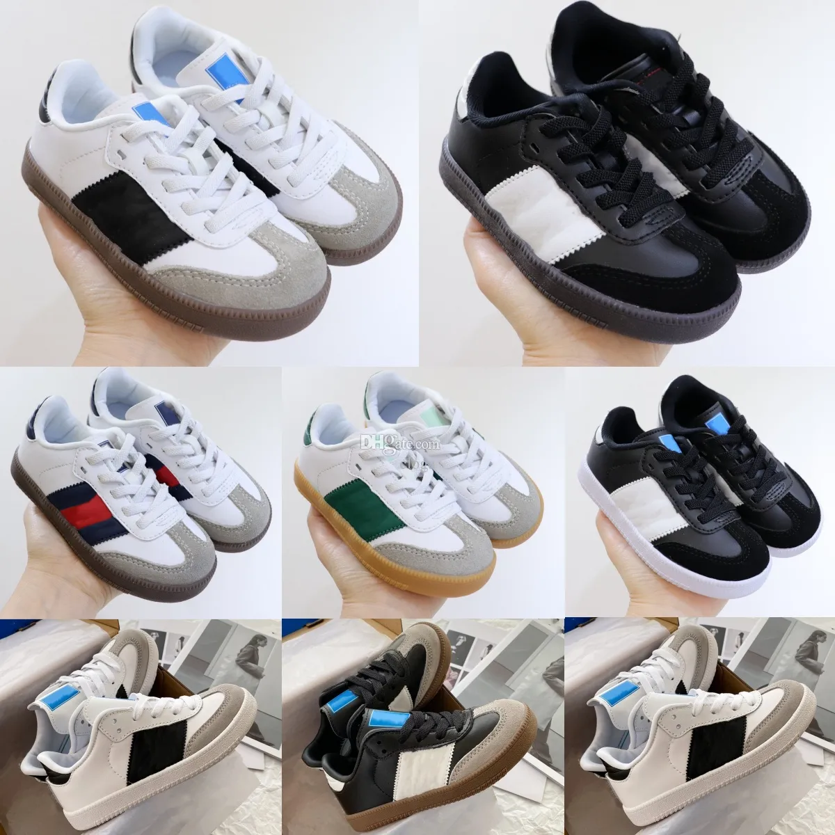 Chaussures pour enfants SSSAMBAS CONSTUSSAGE Running Boys Sneakers Enfants Jeunes Big Kid Gum Shoe Toddlers Preshcool Runner Trainers Black White Girls Cl W5AL #