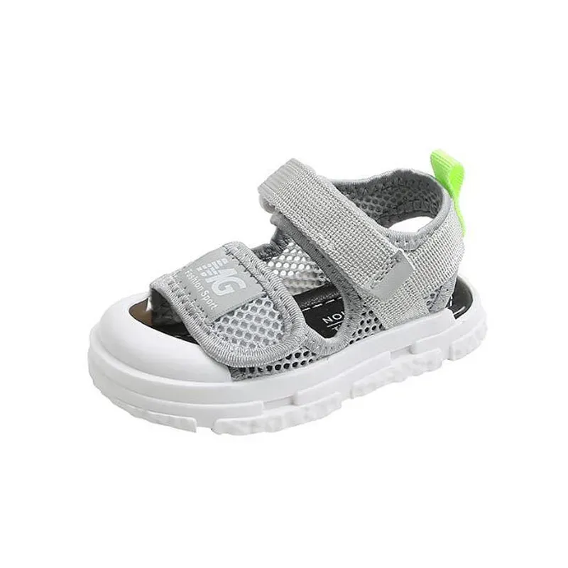 Outdoor Summer Baby Mesh Shoes Head Wrapped Girls Sandals Soft Breathable Boys Beach Sandals Toddler Functional Sandals