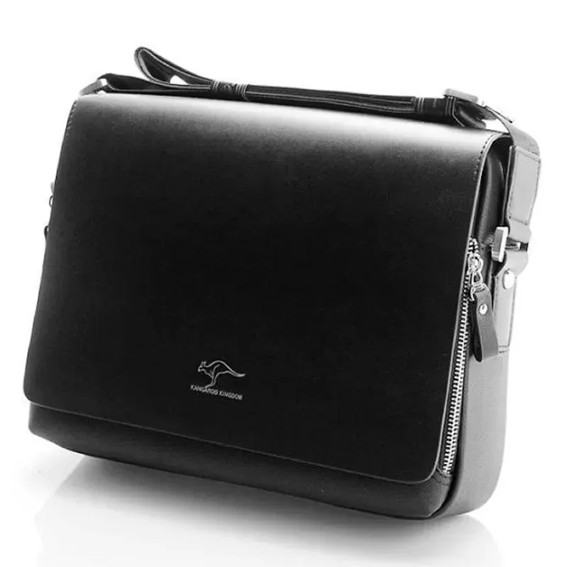 Backpack Men's Luxury Brand Kangaroo Briefcase Business office Shoulder Bag Computer Laptop bag PU Leather Messenger Bag Solid Travel Bag