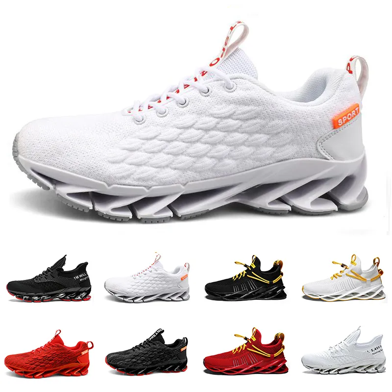 hommes chaussures de course respirant antidérapant confortable formateurs loup gris rose sarcelle triple noir blanc rouge jaune vert hommes baskets de sport GAI-28