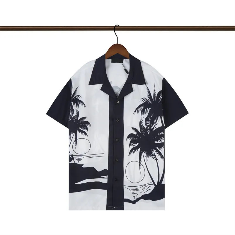 디자이너 셔츠 24SS Mens 버튼 업 셔츠 인쇄 볼링 셔츠 하와이 꽃 캐주얼 셔츠 남자 슬림 한 짧은 소매 드레스 하와이 티셔츠 M-3XL 12