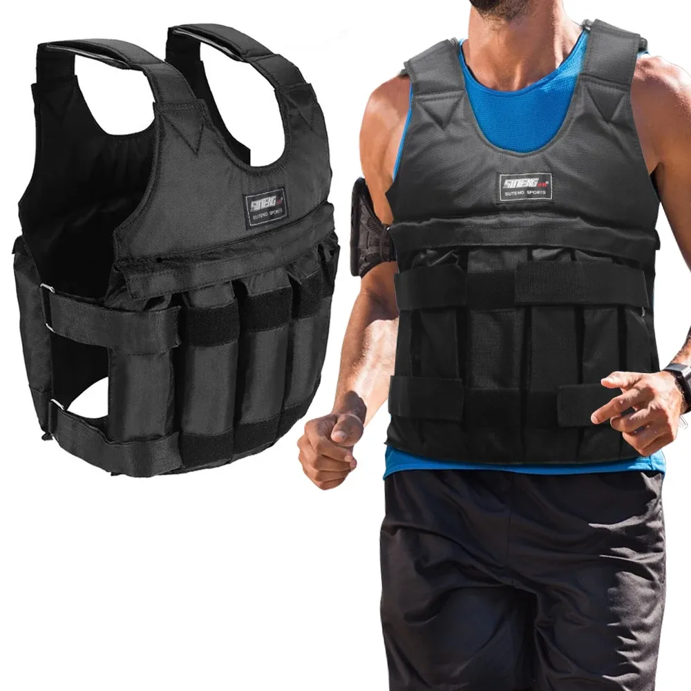 Équipement FDBRO gilet de poids réglable 20Kg / 50Kg équipement de Fitness veste course panier sport boxe entraînement corps résistant au sable vêtements homme