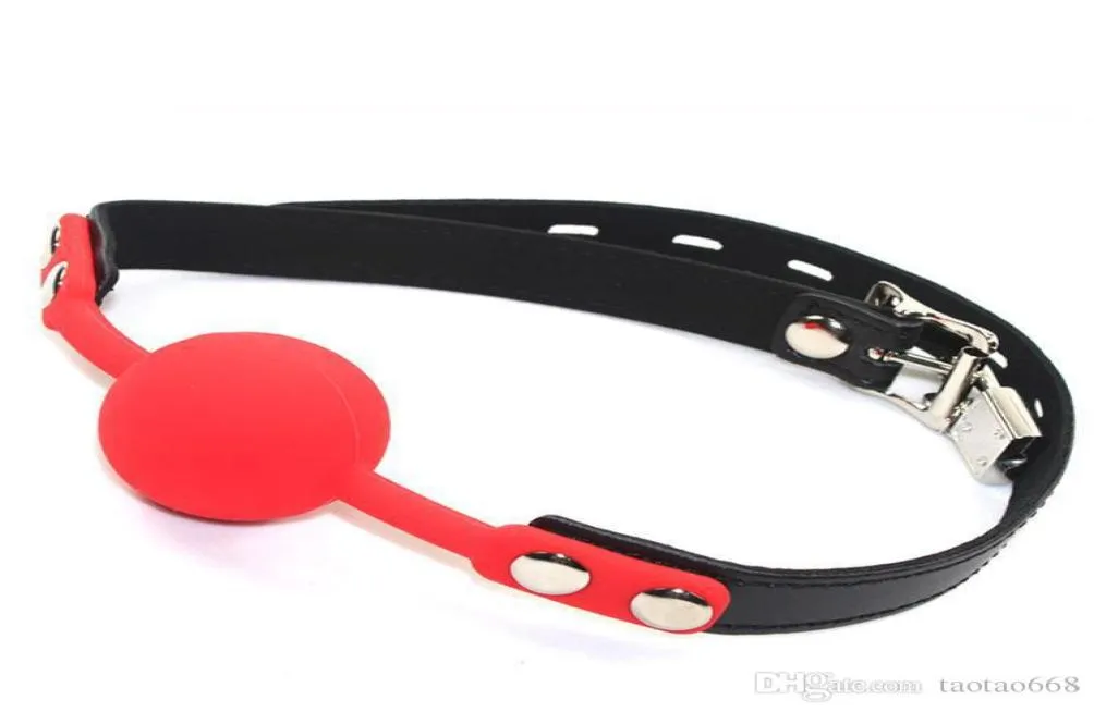 BDSM Silicone Ball Gag Bocca Morso Gag Bondage Gear Flirtare Giocattoli del sesso Prodotti per adulti per lei XLY8761624