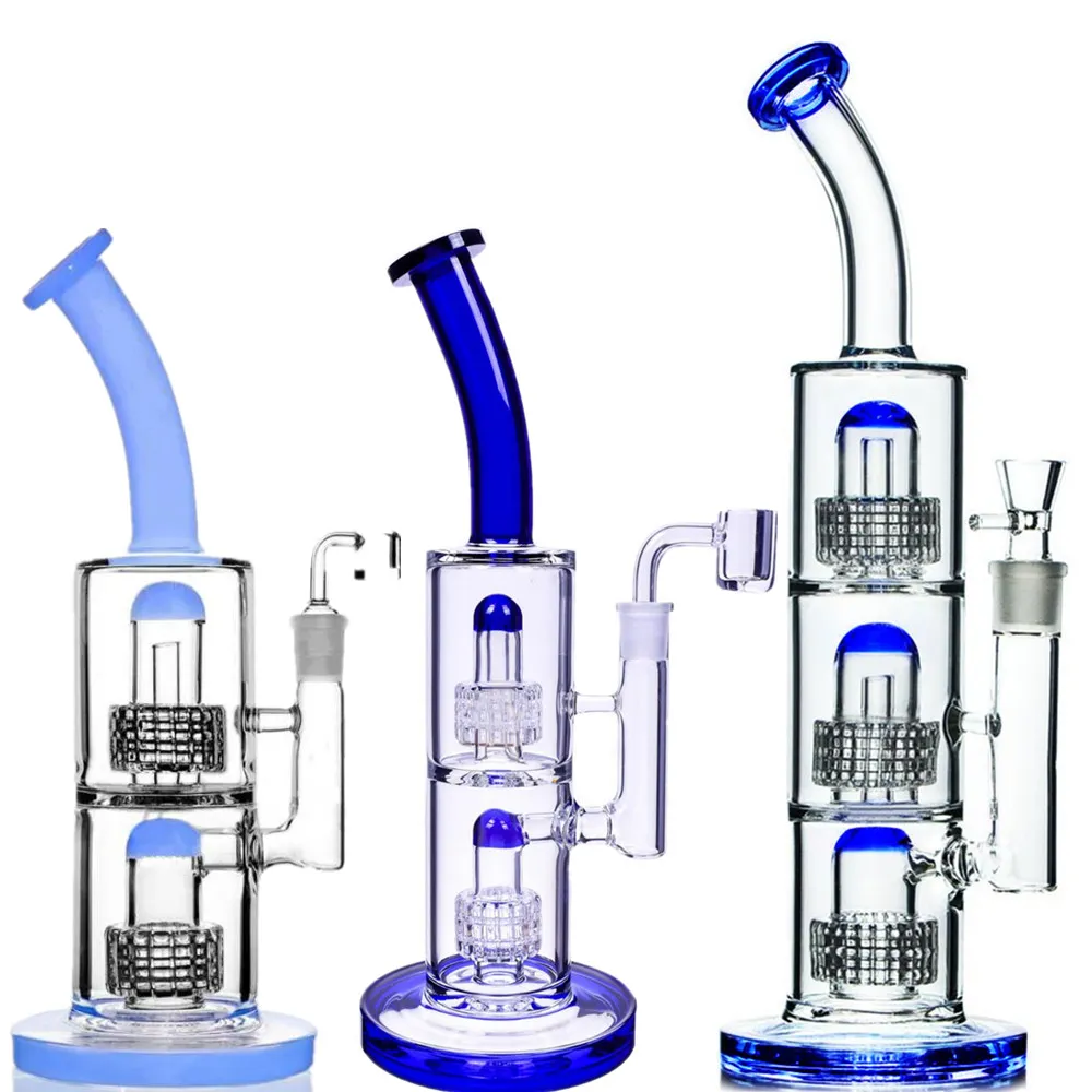 Thick Glass Pipes Matrix Perc Hookah Bongs Bubbler Recycler Oil Dab Rigs Smoking Water Pipe