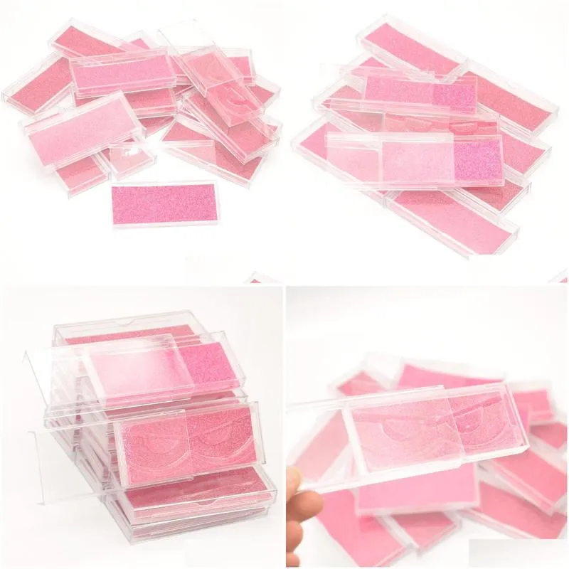 False Eyelashes Wholesale Lash Case Eyelash Packaging Box Boxes Acrylic Sliding Plastic With Clear Tray Holder Glitter Paper Drop De Dhevr