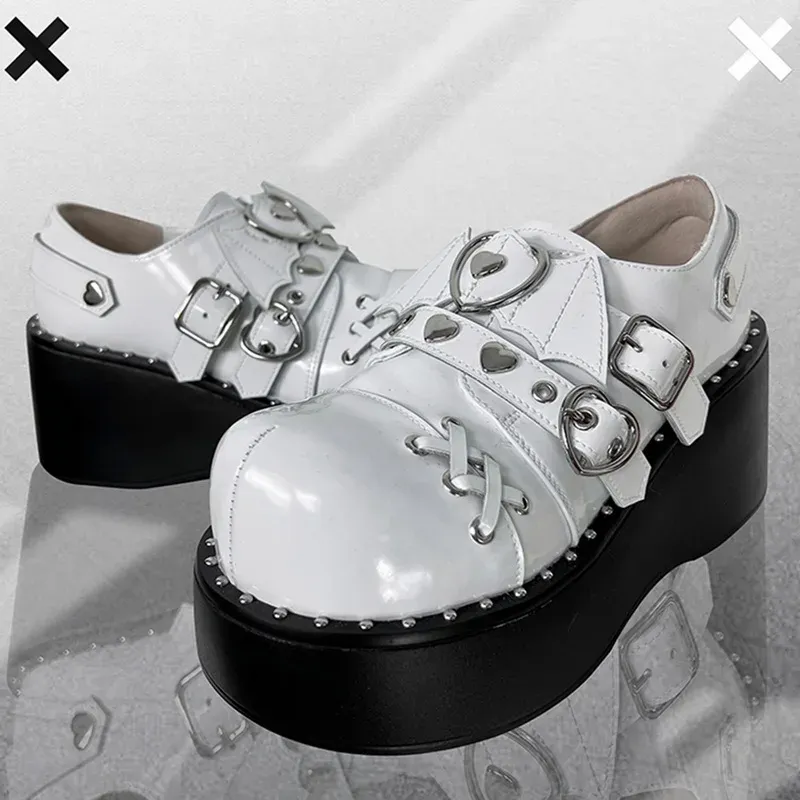 skor mode lolita skor kvinnor plattform Mary Janes pumpar kilar höga klackar sandaler kvinnors pumpar party gotiska designer skor flickor