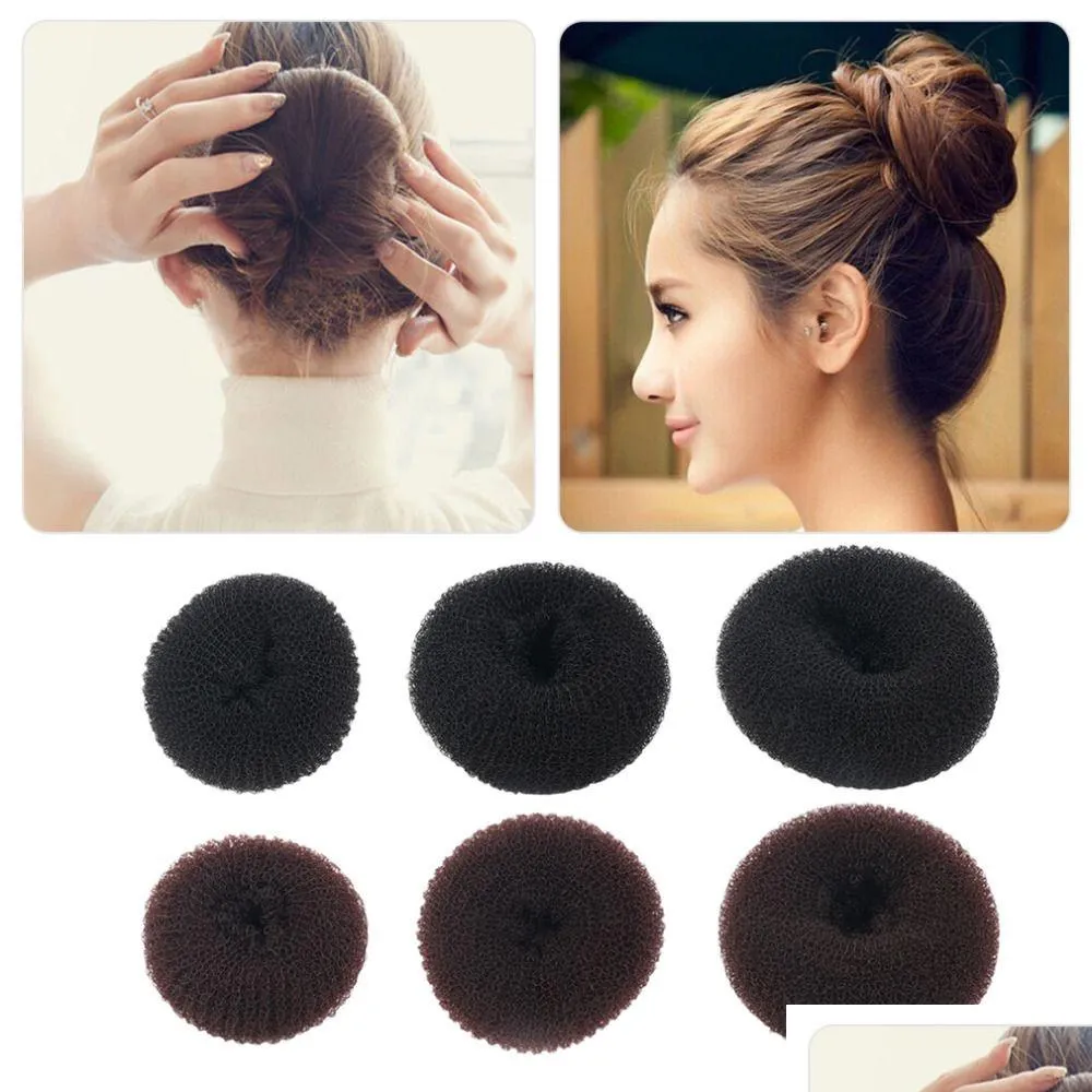 Accessori per capelli Donna Forma di palla Fascia per capelli Ragazze carine Spugna Brattea Testa Polpetta Creatore di panino Anello Ciambella Strumento per lo styling Consegna di goccia Prod Dhcyi