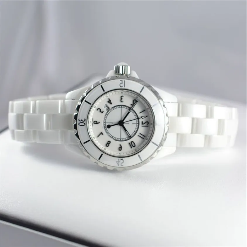 Montre en céramique de marque de mode H0968 32 38mm, résistante à l'eau, montres à quartz de luxe pour femmes, montres-bracelets haut de gamme relogio242F