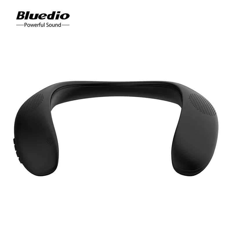 Колонки Bluedio Hs Беспроводная шейная колонка Bluetooth-совместимый динамик с басами FM-радио Слот для SD-карты с микрофоном для игр