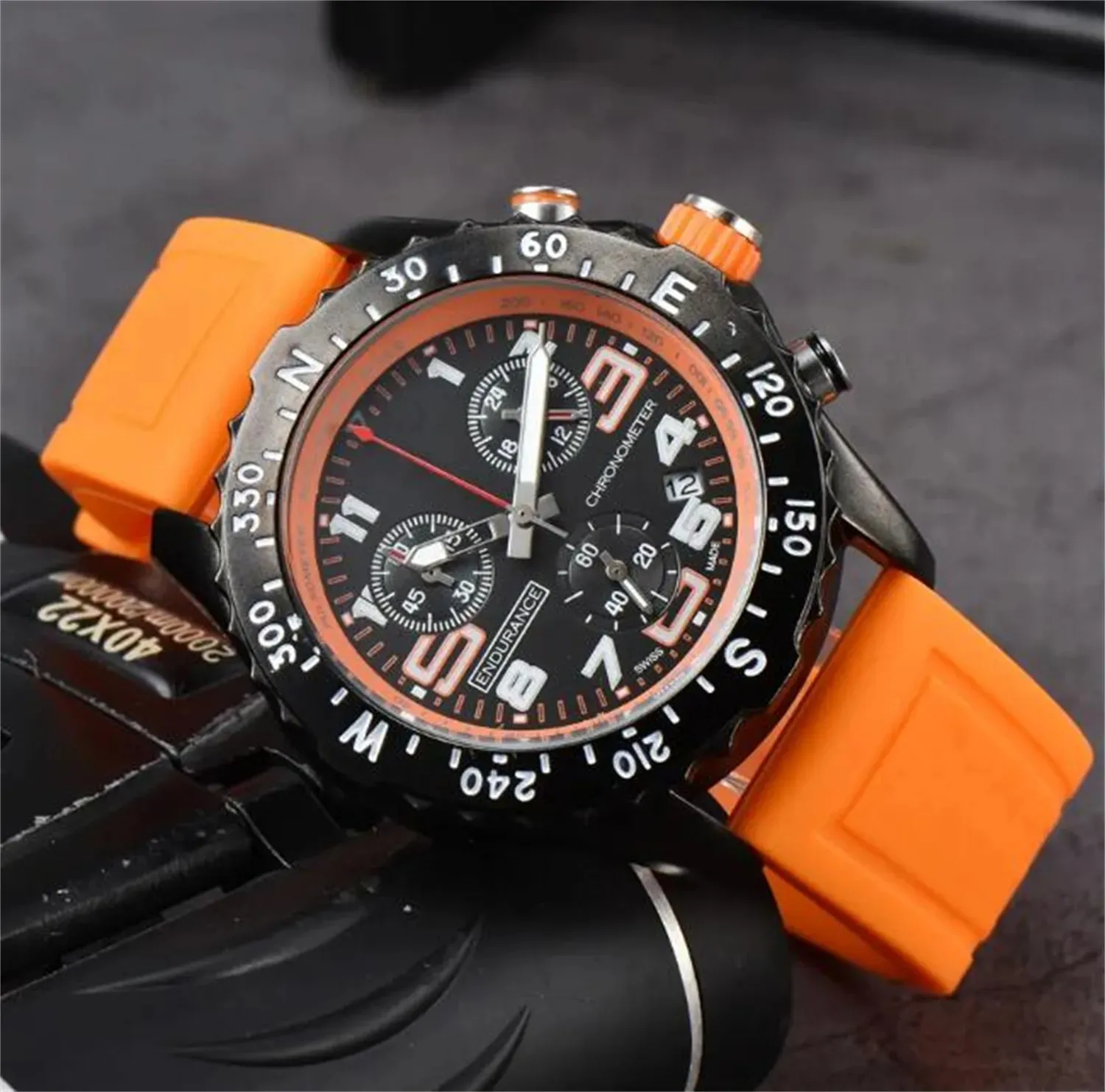 U1 Top 3A Bretiling B20 B01 Navitimer Watch Movement Super Japan Quartz Endurance Pro Avenger Chrono Meter Watches 고무 남성 시계 Sapphire Glass Wristwatches