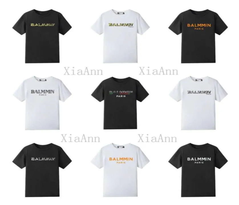 Projektanci Summer Fashion T Shirt Luksusowe klasyczne złoto Drukowane list Balman Tshirts Krótkie modnie kobiety swobodne z B3629519