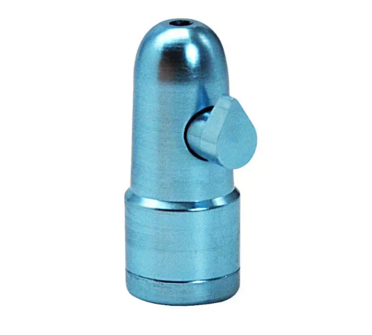 Bullet Snuff Bottle Pipe Dispenser Rocket Metal 44mm for Snorter Mini Smoking Pipes Hookah Water Bongs Sniff Nasal Sniffer Tobacco