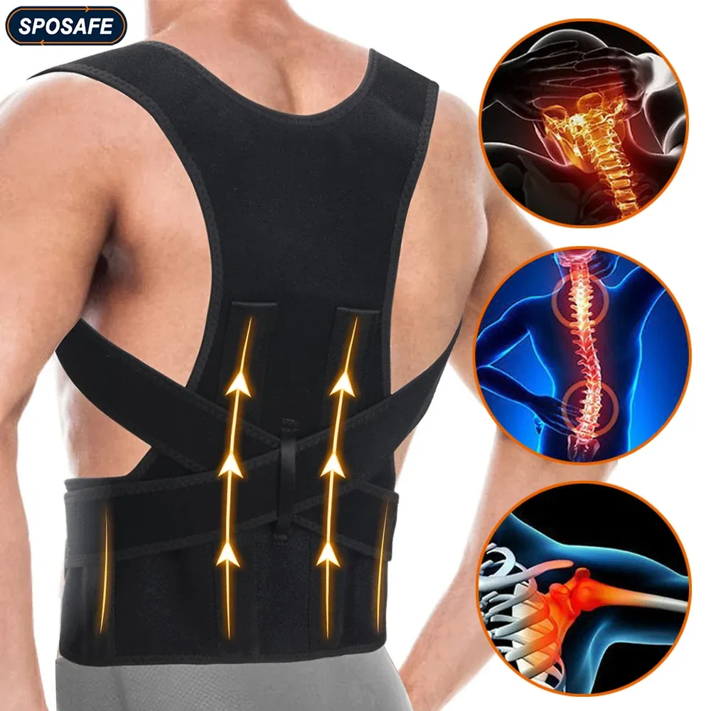 Safety Full Back Posture Corrector Adjustable Upright Back Support Straightener for Prevent Scoliosis Improve Hunchback Relieve Pain