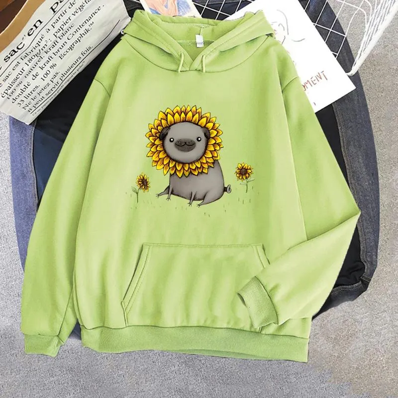 Dames Hoodies Mopshond Sweatshirt Heren/dames Herfst Fleece Kleding Cartoon Schattig Dieren Hoodie Sweatshirt Paar Hoge kwaliteit Tops Licht