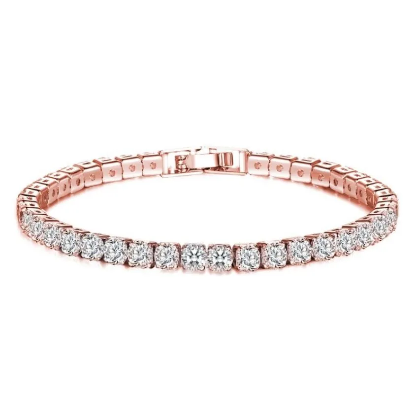 One Row Three Rows Full Of Diamond Zircon Bracelets Crystal From Swarovskis Fashion Ladies Bracelet Gifts Christmas Bangle307F