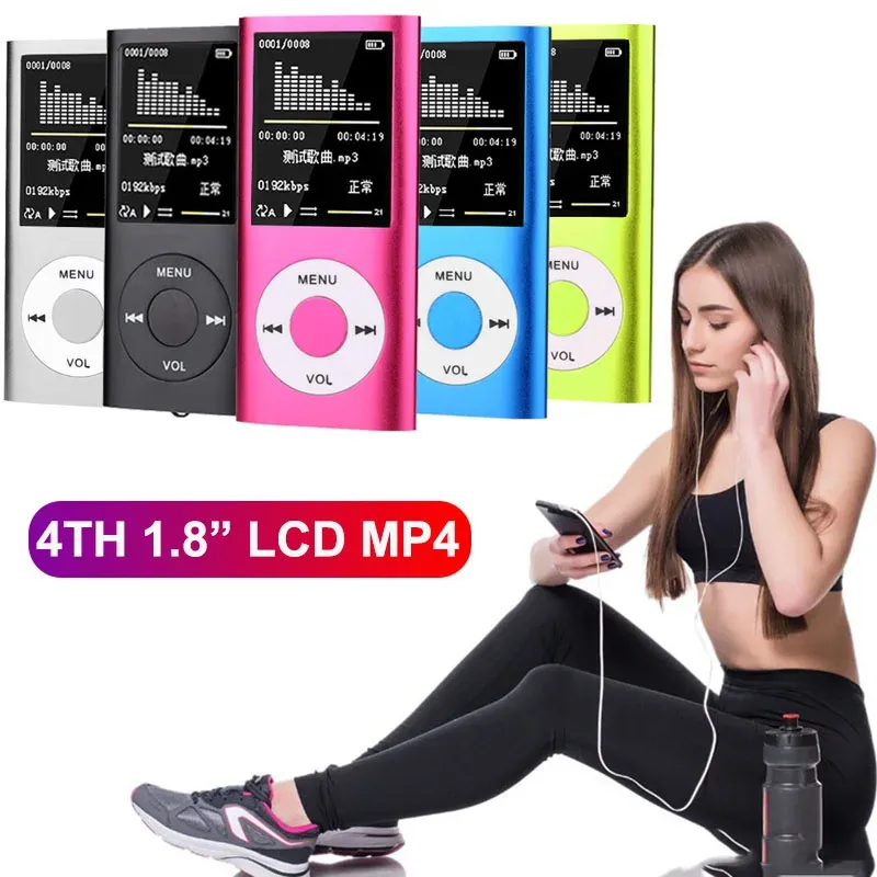 Reproductores MX890 Deportes Lindo FM Radio Mp3 Mp4 Reproductor portátil con 1.8 "LCD Soporte Música Video Media Reproductores Mp3 para estilo iPod