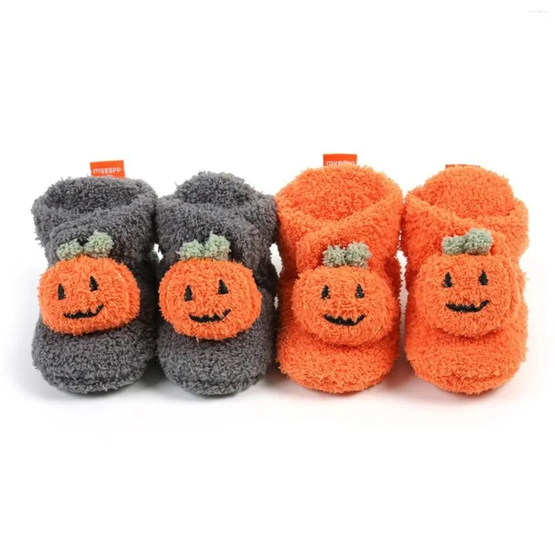 Boots CitgeeAutumn Halloween Infant Baby Boys Girls Booties Pumpkin Soft Crib Shoes Prewalkers