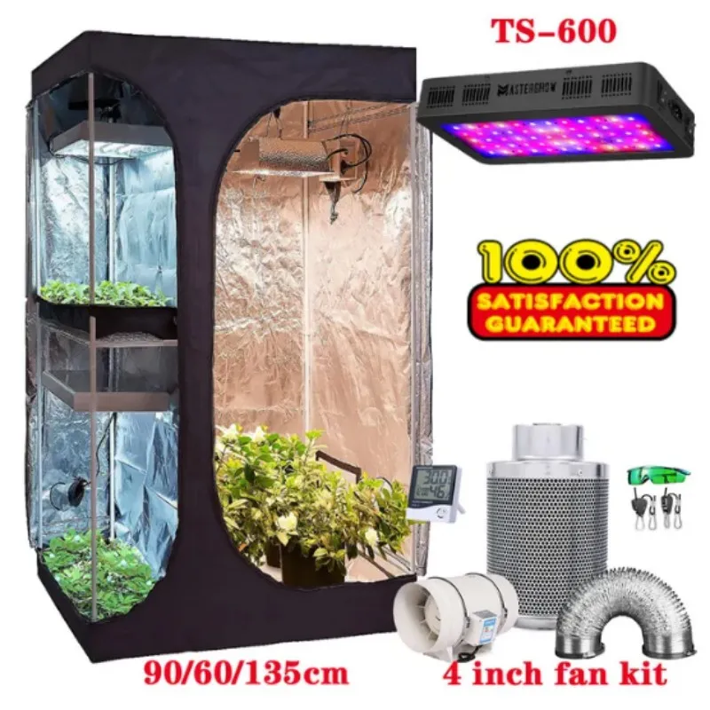 Polyester Film LED Grow Light Growtent Kit Complete Semillas de flores Germinación GrowBox Hydroponics Interior Plantas que cultivan para plantas de flores Cultivo