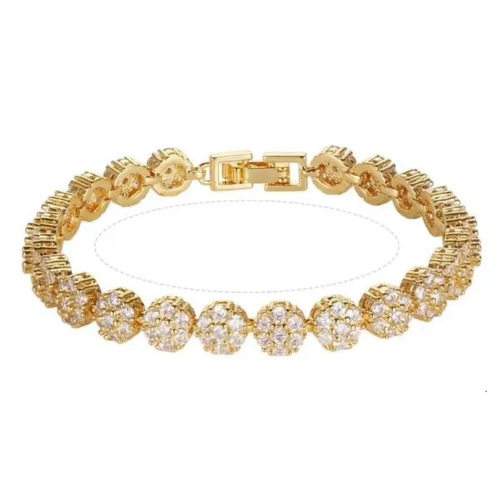 Link Armbänder Kristall Tennis Armband Für Frauen Punk Hiphop Luxus Zirkonia Hochzeit Gold Farbe Hand Kette Schmuck Nischendesign