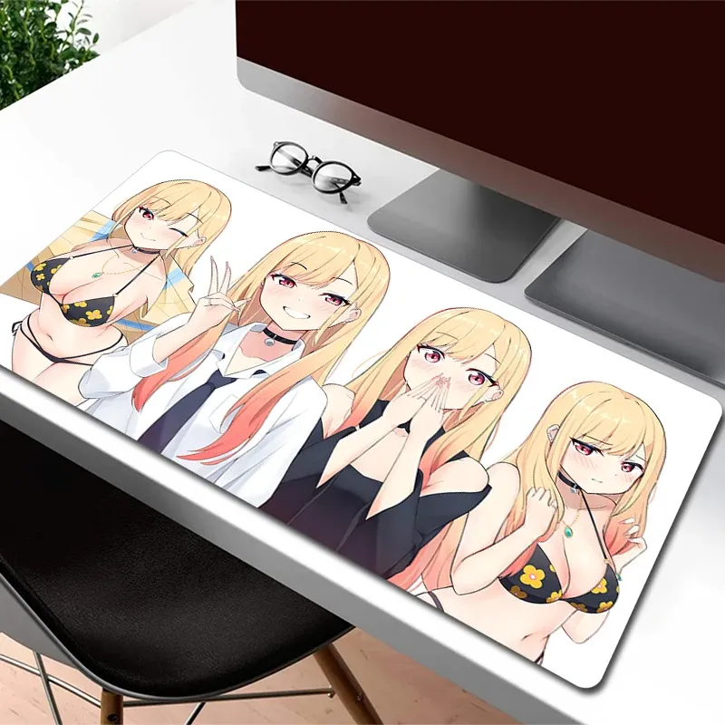 Pads computador mouse pad meu vestir-se querido jogo mouse tapete kitagawa marin borracha mousepad gamer hd impressão tapete de mesa acessórios do jogo