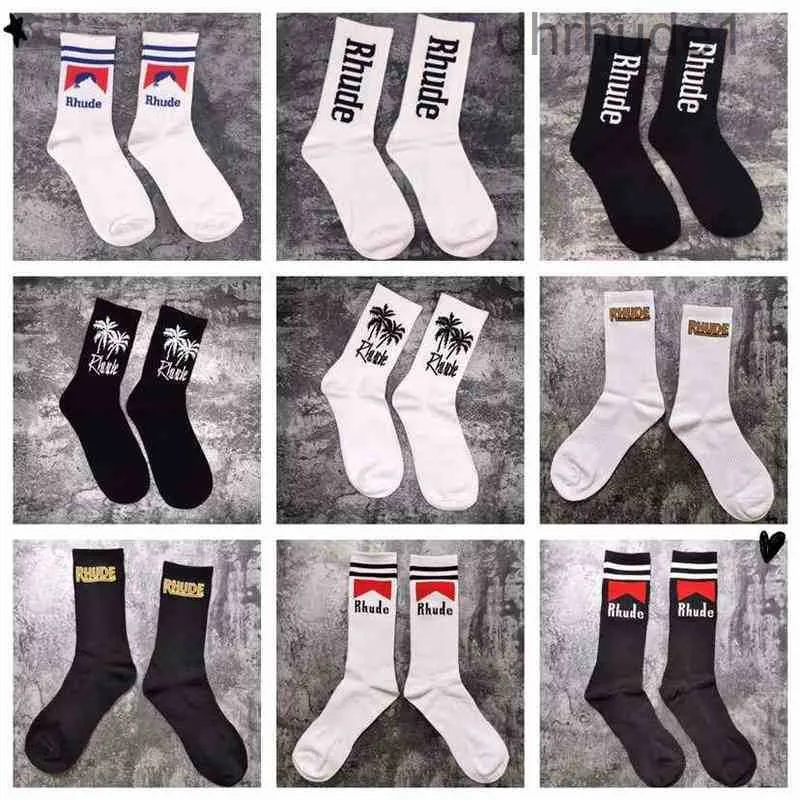 Mens Socks Rhude American High Street Trend Socks Super populaire gebreide sokken voor mannen en vrouwen van hoge kwaliteit alle seizoenen medium sokken comfortabele warme mode s 4zkv
