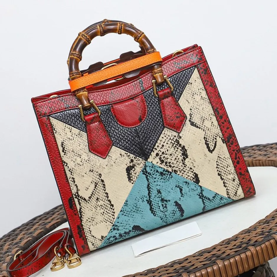 Diana Bamboe Draagtas Dames Serpentine Winkelen Handtassen Klassieke Crossbody Totes Tassen Schoudertas Mssenger Terug Pakket Brief Multip293Q