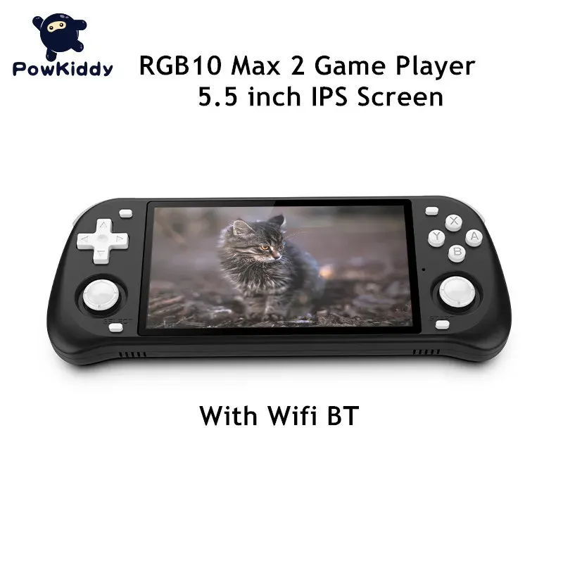 Игроки Powkiddy 5 дюймов RGB10 Max 2 портативная ретро игровая консоль с открытым исходным кодом RK3326 чип 3D Wi-Fi плеер для видеоигр коробка машина детский подарок