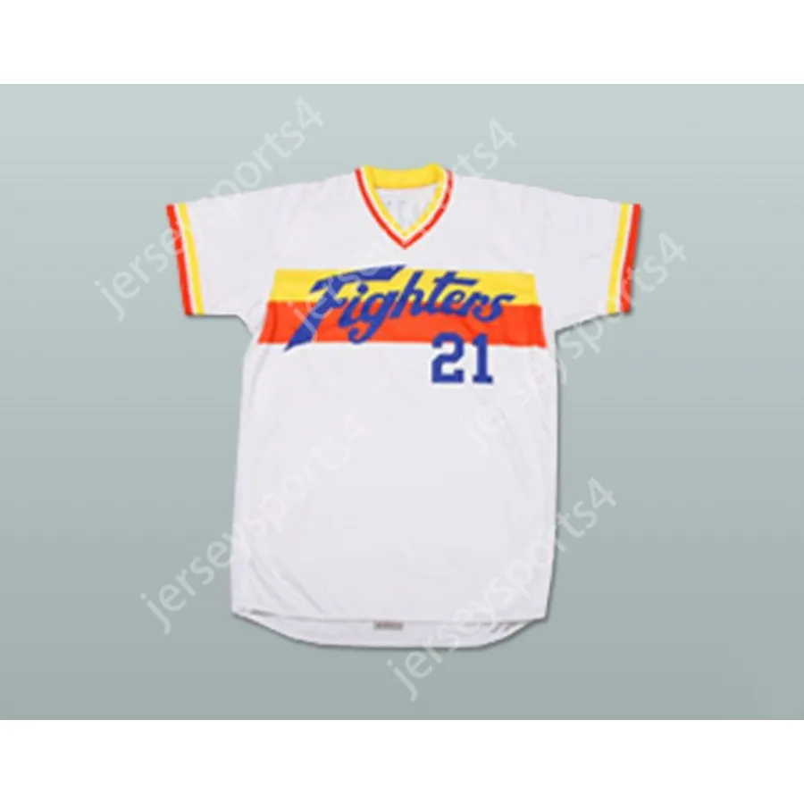 YUKIHIRO NISHIZAKI 21 HOKKAIDO NIPPON-HAM FIGHTERS HONKBALJERSEY STEEK GENAAID Gestikt