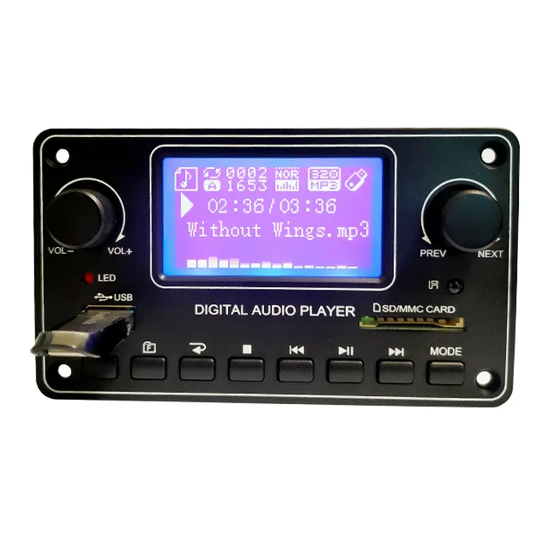 Odtwarzacze TPM004C MP3 Player Bluetooth Decoder Board USB SD FM Auxin Audio Player Digital Music Player