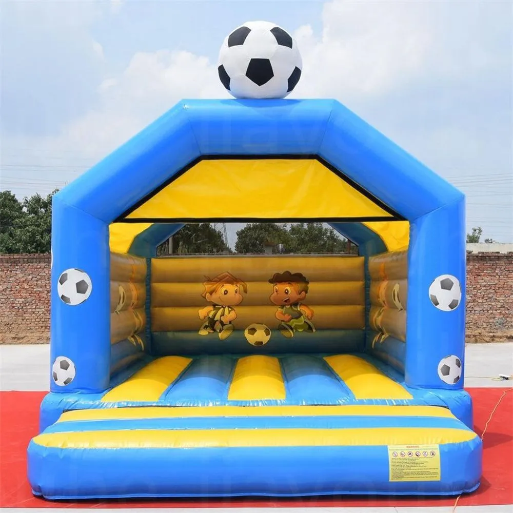 4x4m (13.2x13.2ft) benzersiz stil trambolin balon şişme jumper kale gökkuşağı renk zıplayan ev feda