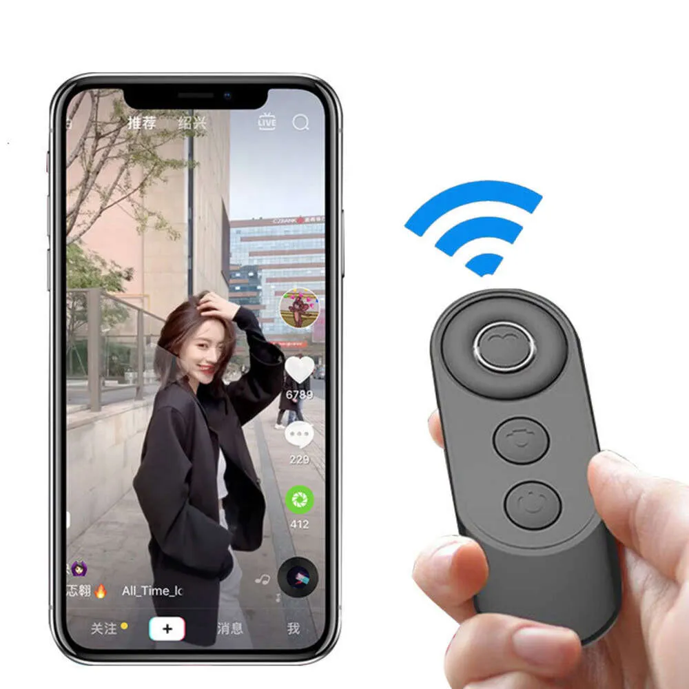 Communications Mobile Phone Remote Controller Selfie Shutter Android Wireless Control Bluetooth V4.0 for Tiktok/ Kuai/ Camera/ E-book/ Movie