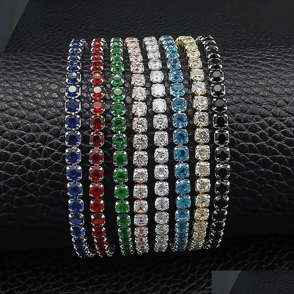 Tennis Luxurys Designers Bransoletka tenisowa Kobiety Charm Trend Fashion Studded with Diamonds Bracelets Butique Gift Biżuteria 19cm Drop de Dh8dp