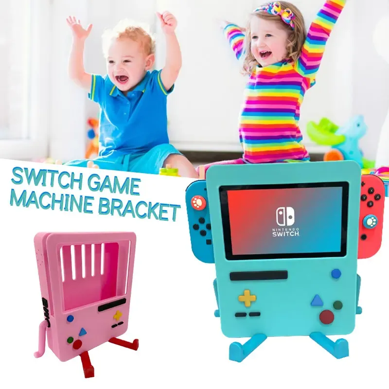 Suporte para console de jogos, suporte para interruptor, bonito, desenho animado, silicone, portátil, console de jogos, quadro de suporte, acessórios para console de jogos