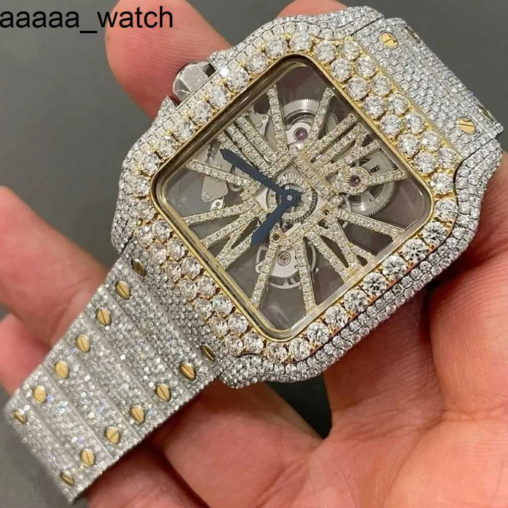 D58x Carters Diamonds Watch Handmade Setting Pass Tter Vvs Moissanite Iced Out Luxury Mechanical Watch3k1l1t59c2sf cy