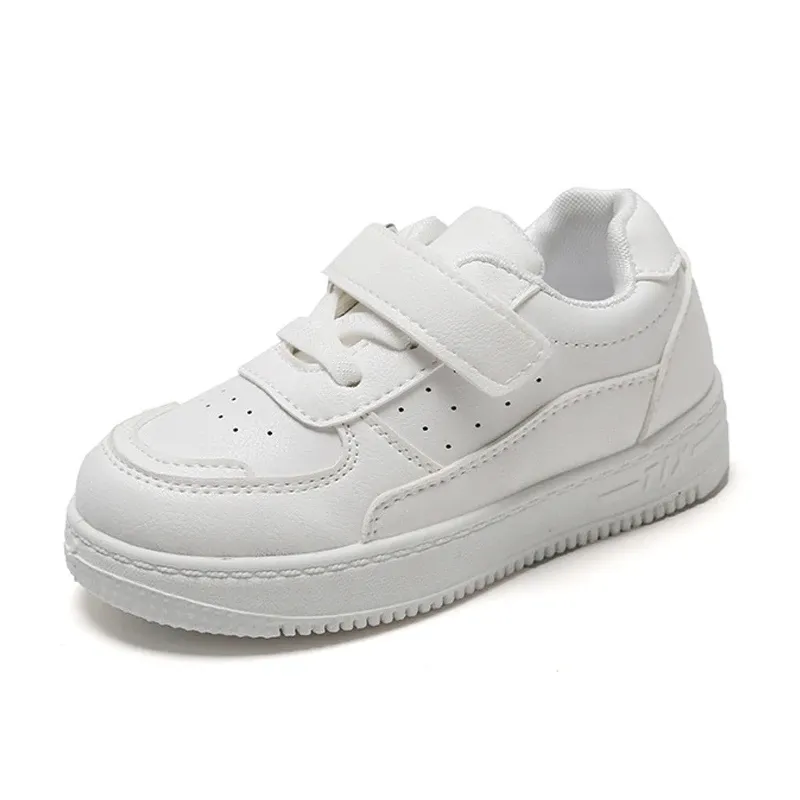 Outdoor Lente Herfst Nieuwe Kinder Kleine Witte Schoenen Jongens en Meisjes Ademende Casual Sportschoenen Antislip Voor Baby Tieners Sneakers