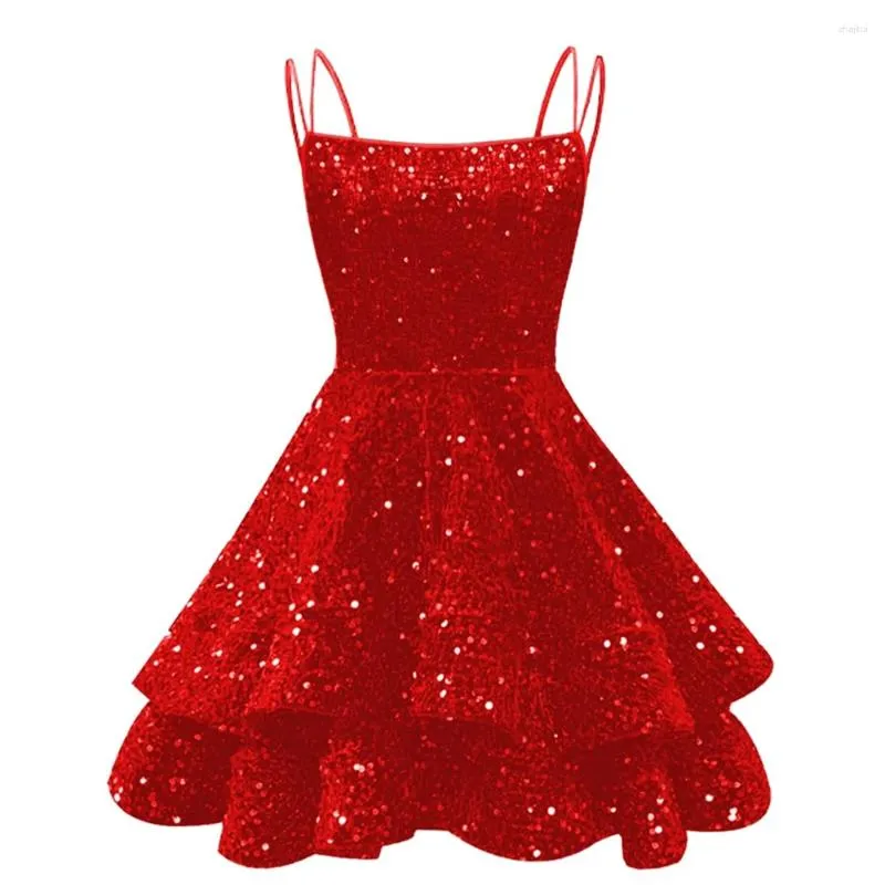 Party Dresses Bealegantom Spaghetti Straps Sequin Short Homecoming Tiered Mini Formal Occasion Graudation Cocktail Prom Gown