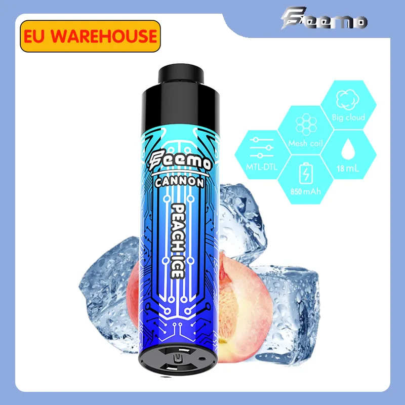 Penna Vape usa e getta magazzino UE Big Cloud Feemo Cannon DTL Big Puff E cig puff 10000 18ML preriempito Puff 10K vapes tipo-c cavo di ricarica con dispositivo ricaricabile da 0,5 ohm