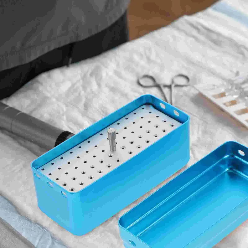 Autoclave 72-hole Car Seat Needle Box Dentist Tool Storage (white) Dental Case Burs Sterilizer Iron Holder