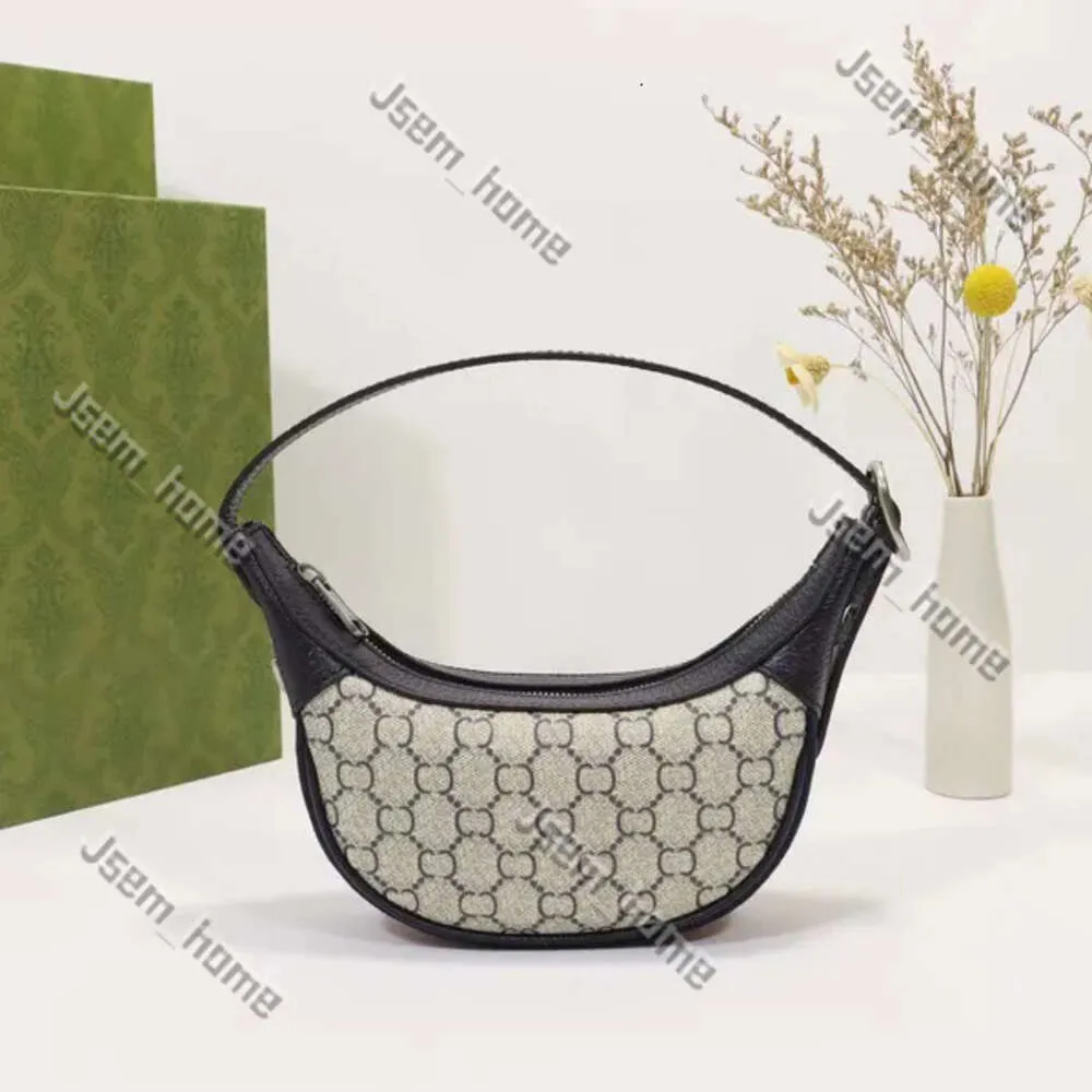 Borsa tote Gglies Borsa firmata 7A Tela retrò di qualità Ophidia Half Moon Pochette Hobo Crossbody Mini Borse Borse con cerniera di lusso Borsa a tracolla Frizione Portafogli 581